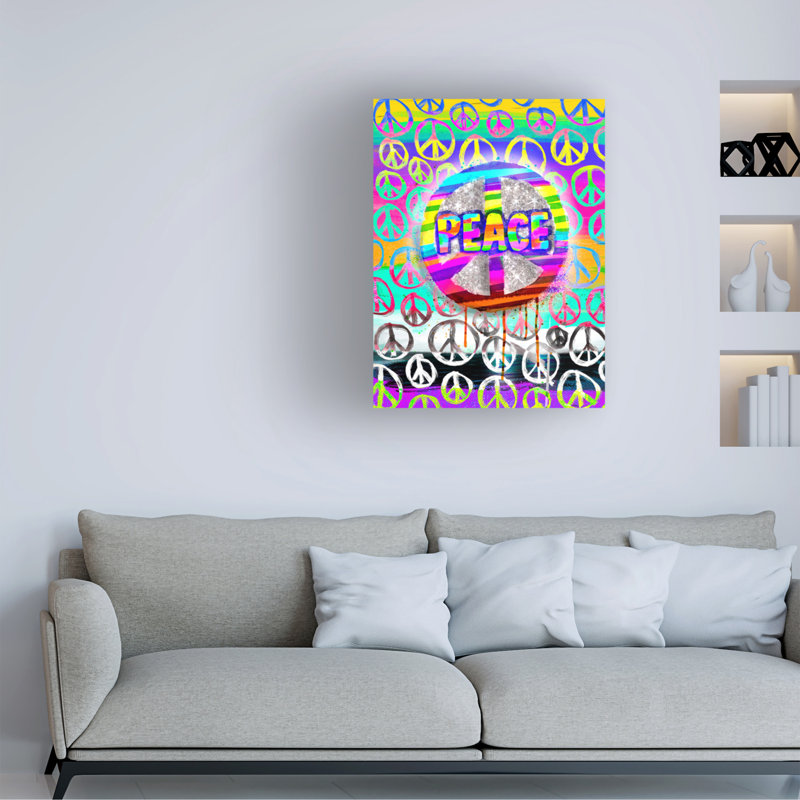 Art sur toile Jess Stempel Peace 1, H 14 po x l 19 po