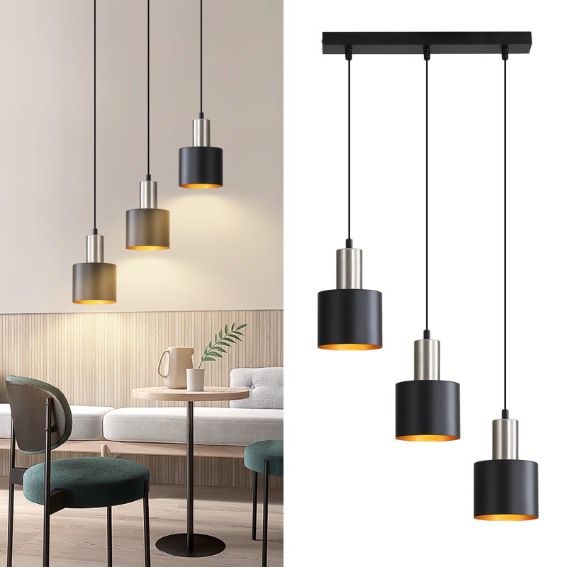 Bavleen 3 - Light Matte Black Drum Pendant