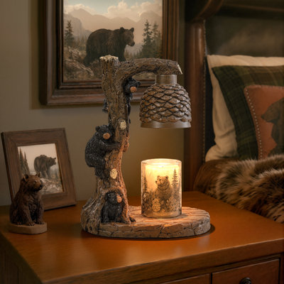 Rustic Bear Wax Melt Warmer Lamp Farmhouse Scented Wax Lamp