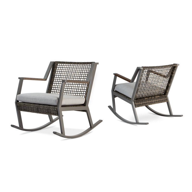 Calvin Rocking Chair with Cushions, Gray