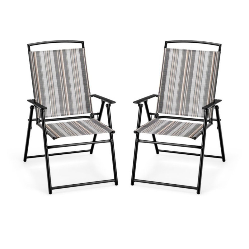 Ensemble de 2 chaises pliantes pliantes pour patio
