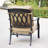 Lashone 5-Piece Cast Aluminum Patio Conversation Set, 24'' Round Ice Bucket End Table & Cushions
