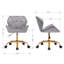 Chaise de bureau pivotante en velours Alec-208481610