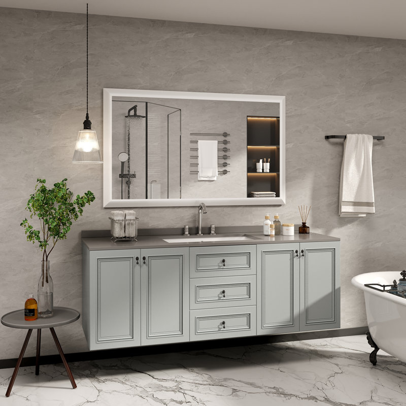 Miroir de meuble-lavabo mural Molly, 50 po x 30 po, Blanc