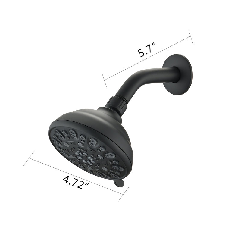 Adjustable Shower Head 1.8 GPM GPM, Matte Black