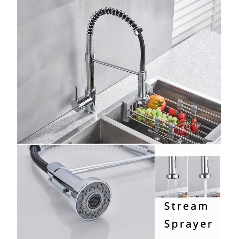 Robinet d'évier de cuisine à poignée simple