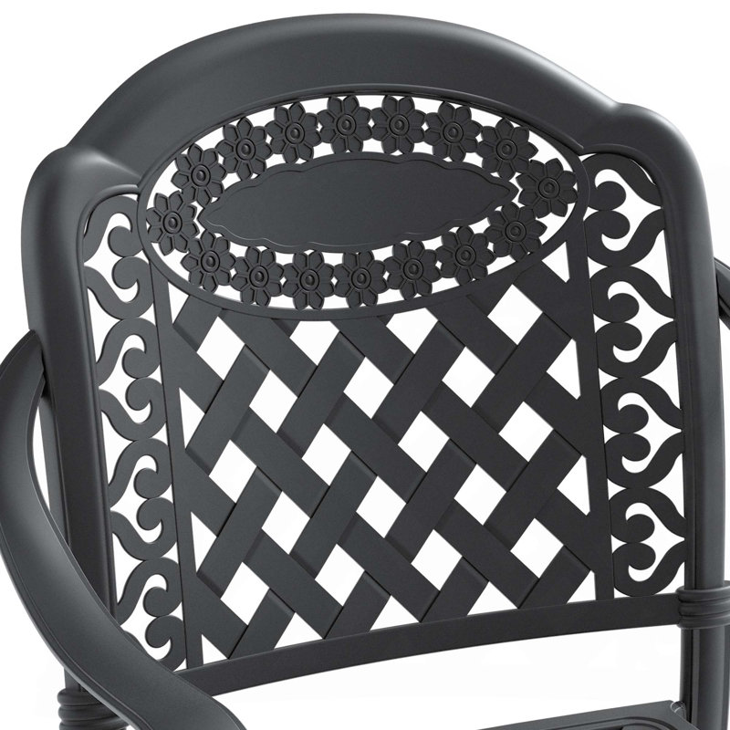 Ensemble de meubles de patio en aluminium coulé avec coussins 5 pièces Aesthetic