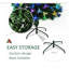 Durham 4FT Multicoloured Artificial Christmas Tree w/ Pre-Lit Modes Metal Stand
