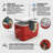 31.7 Qt Insulated Ice Box Cooler, Red