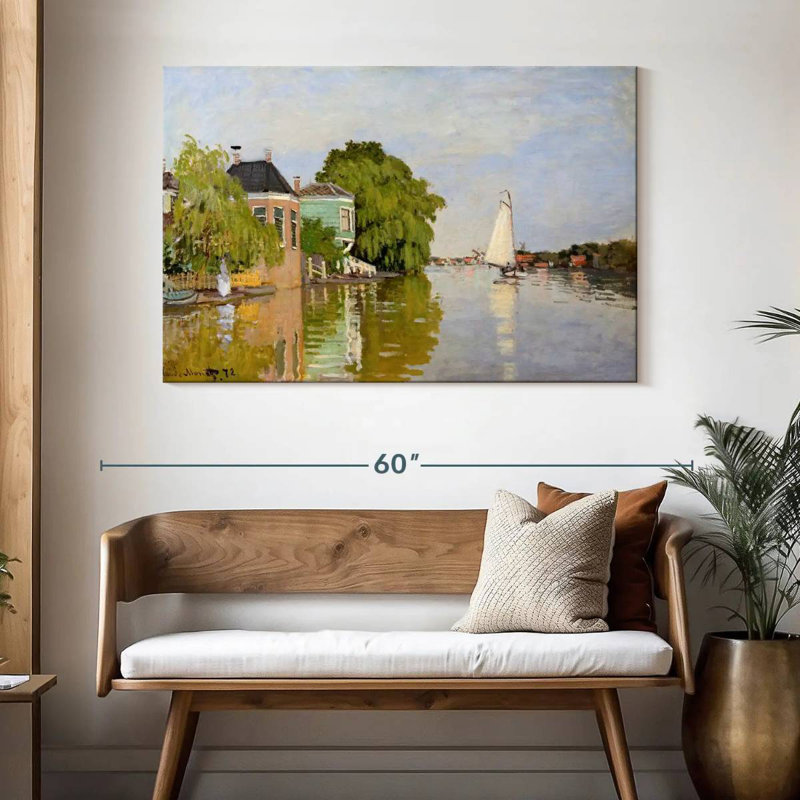 Maisons Harpa sur l'Achterzaan 1871, H 32 po x l 48 po