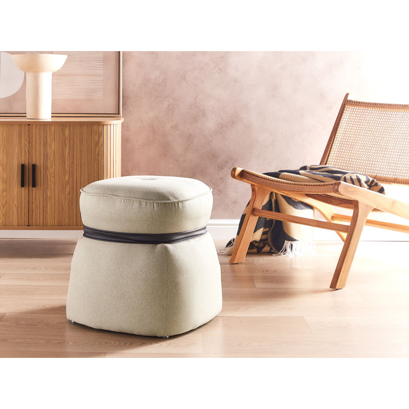 Raniah 45cm Wide Round Pouf Ottoman