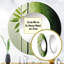 «Green Ferm Simple Collage III - Leaves Unique Wall Mirror», miroir rond vert, impression sur métal-99622134