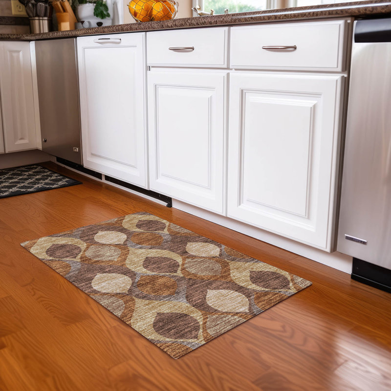 Tapis d'entrée / extérieur antidérapant Caziyah, Rectangle 1 pi 8 po x 2 pi 6 po
