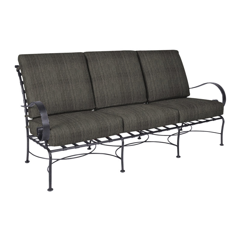 Classico Outdoor 3 - Seat Patio Sofa, Graphite, Alcazar Redwood