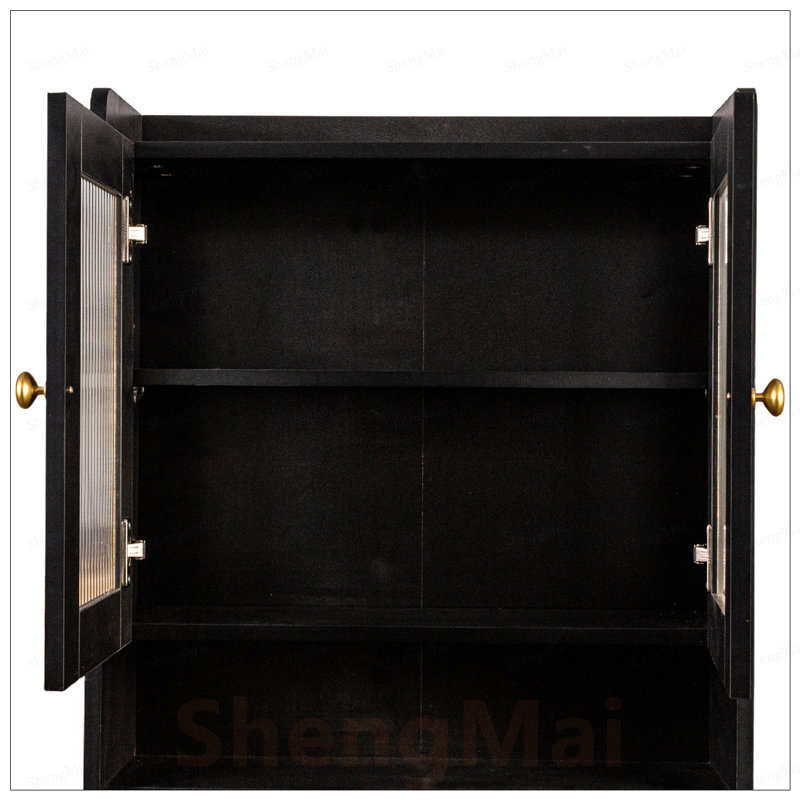 Armoire de rangement Kitchen Pantry, Black