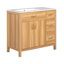 Meuble-lavabo en bois 36 po avec portes à fermeture en douceur, tiroirs et tablette réglable