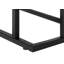 Table d'appoint, en forme de C, bout, côté, collation, salon, chambre à coucher, stratifié noir, métal noir, contemporain, moderne-783446072