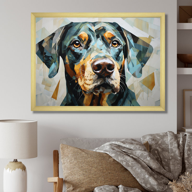 Portrait de regard sur toile Sheperds, H 12 po x l 20 po x P 1 po, Cadre doré à coins fermés
