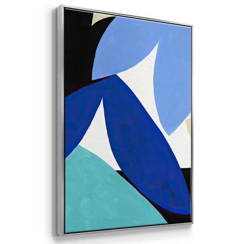 Ode to Matisse II - Toile encadrée multi-pièces, Argenté, H 36 po x l 75 po x P 2 po