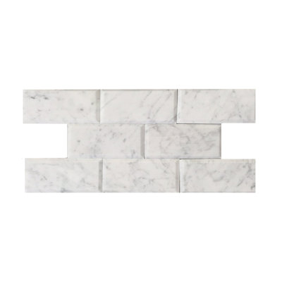 4" x 12" Beveled Marble Marble Look Wall & Floor Tile