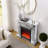 Acrylic Diamond Mirror Fireplace Cabinet, TV Fireplace Cabinet