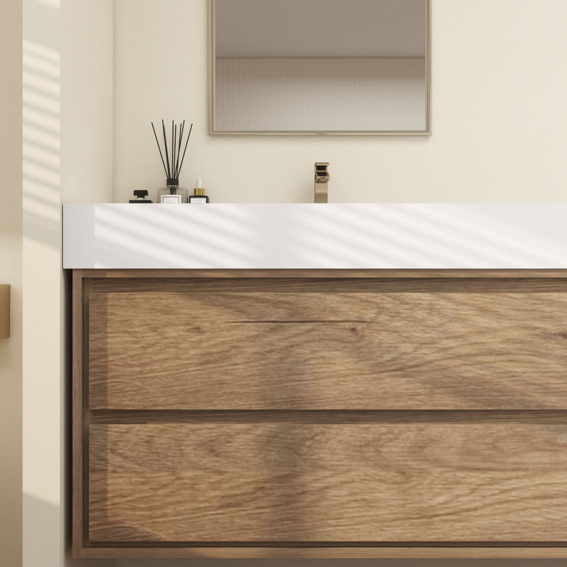 Victoria 84''Bathroom Vanity Base, Teak/Oak