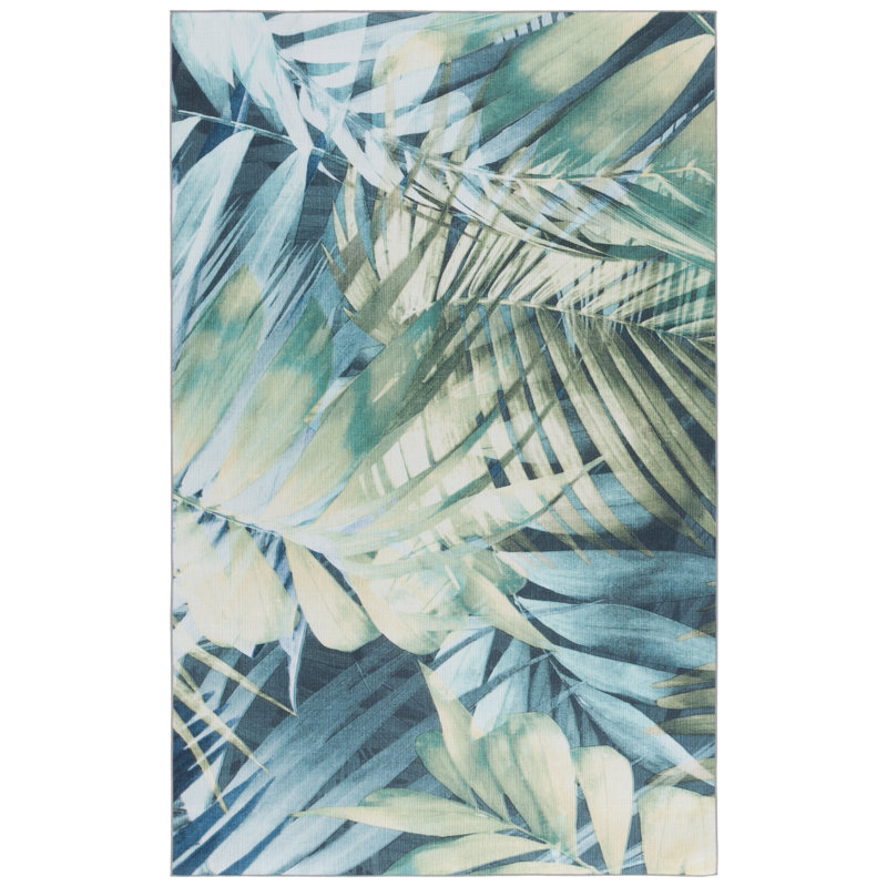 Berdyne Performance Machine Washable Floral Rug, Rectangle 8' x 10'