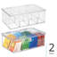 Boîte de rangement de thé empilable à 8 sections - Organisateurs de sachets de thé pour armoire de cuisine, comptoir ou garde-manger