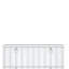Table de chevet avec 2 tiroirs au fini blanc et chrome Chrisman