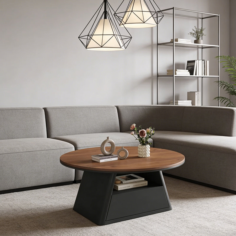 Woodbine, 15.74" H x 31.49" L x 31.49" W, Brun, Noir