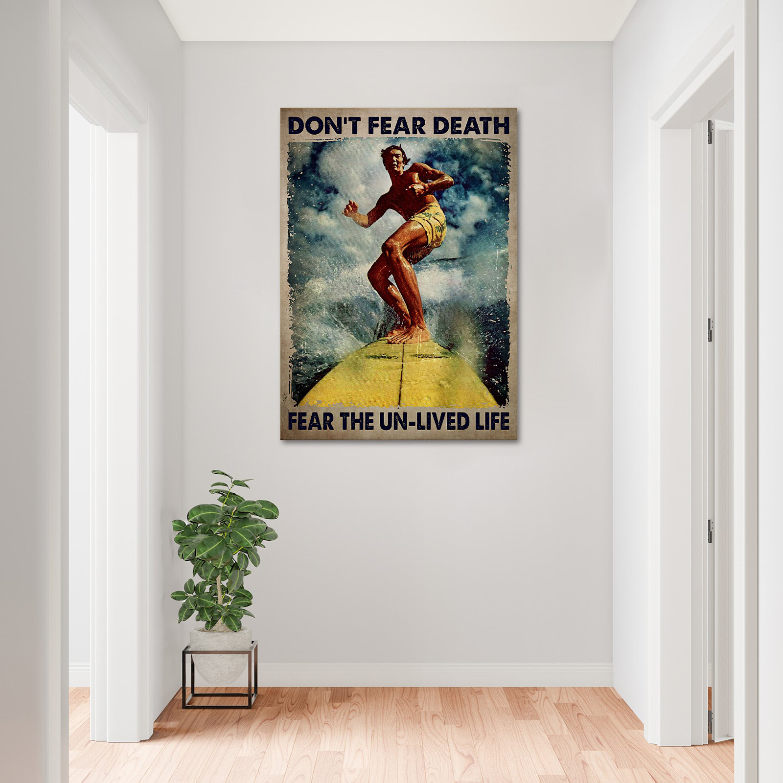 Miluva Don'T Fear Death Fear The Un-Lived Life Poster Poster Wall Art Modern Wall Decor For Living Room Bedroom 8x12 Unframed