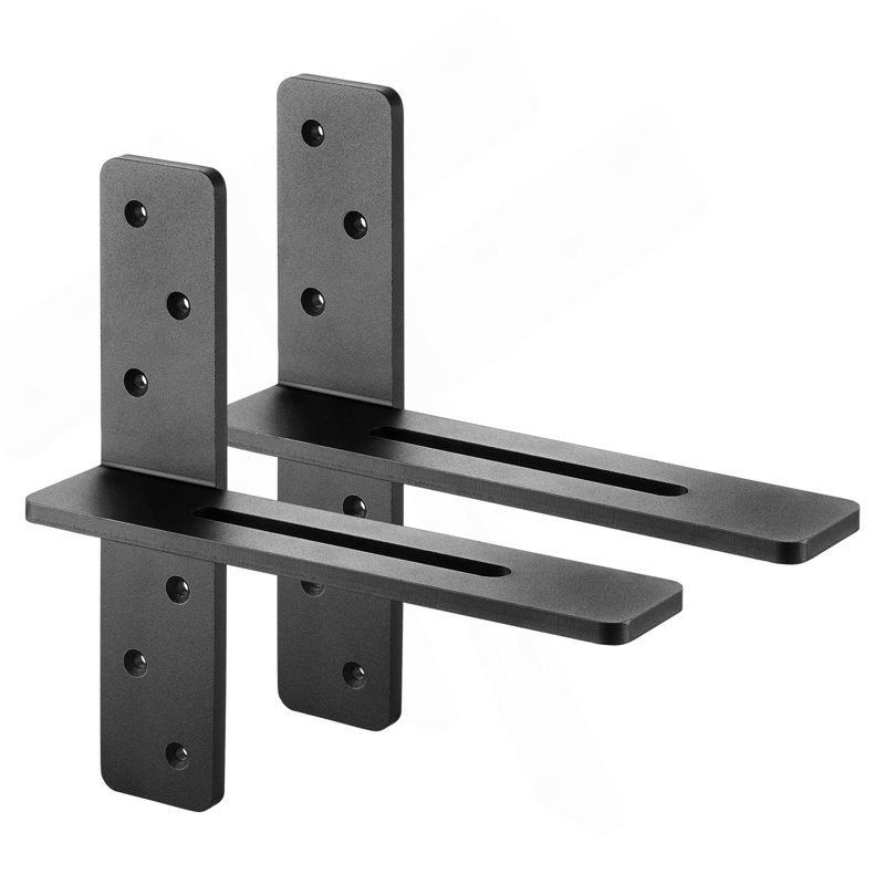 2 supports pour tablette flottants robustes 12 pouces / 304,8 mm, H 5,04 po x l 14,57 po x P 13,58 po