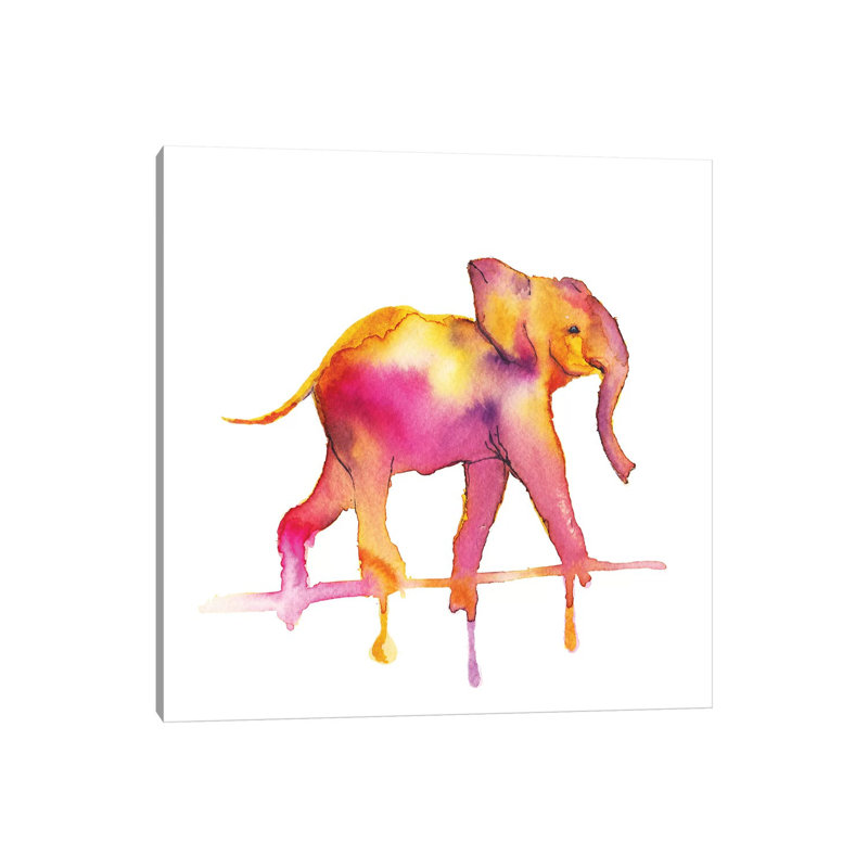 Elephant 1 Piece Wrapped Canvas Wall Art