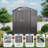 Gray 5x3 Ft Metal Outdoor Storage Shed With Peaked Roof And Lockable Door, Efficient For Storing Daily Items Bikes, Multi - Function Tool In Gray, Waterproof , Suitable Balcony Courtyard Corners,