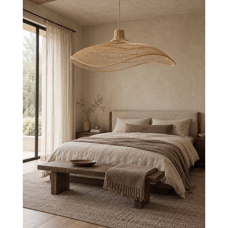 Scarlet Handwoven Rattan Pendant Shade