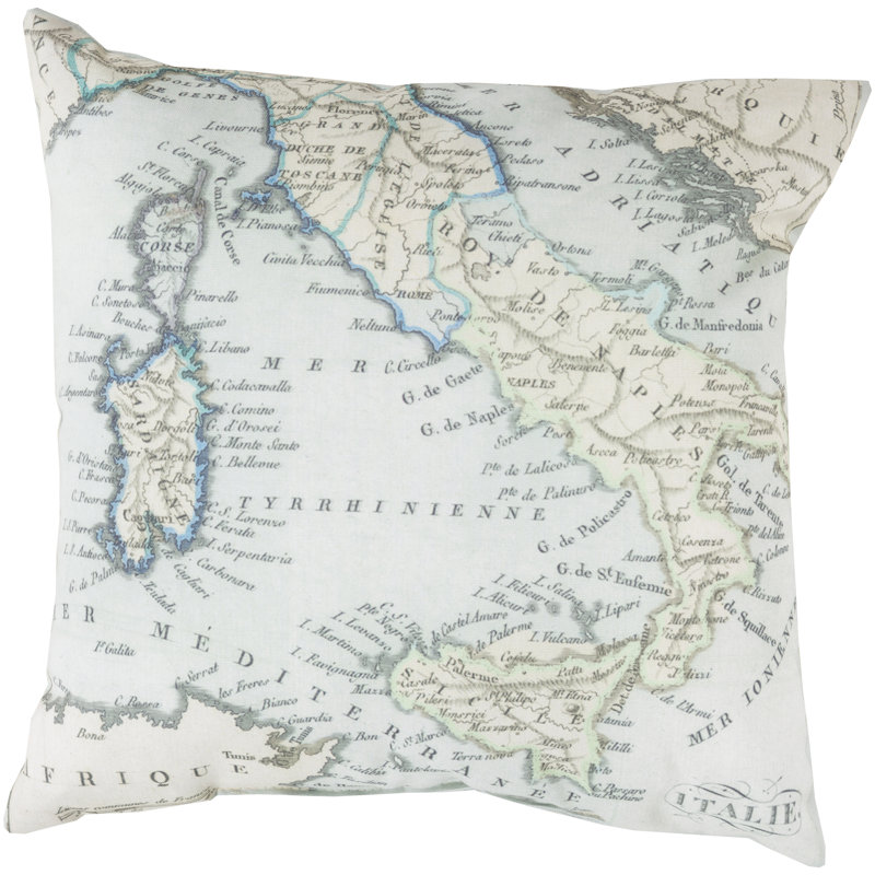 Coussin intérieur / extérieur Mappé en magnificence, H 18 po x l 18" x P 4 po