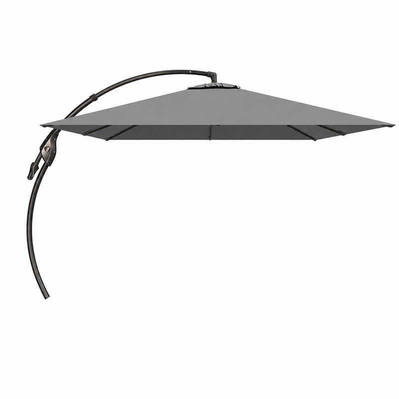 Grand patio Parasol en porte-à-faux rectangulaire 10 pi x 13 pi sans base ni couvercle pour piscine (gris, 10 x 13 pi)