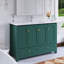 Meuble-lavabo simple autoportant 48 po avec plateau intégré en céramique blanche 48 po-217979988