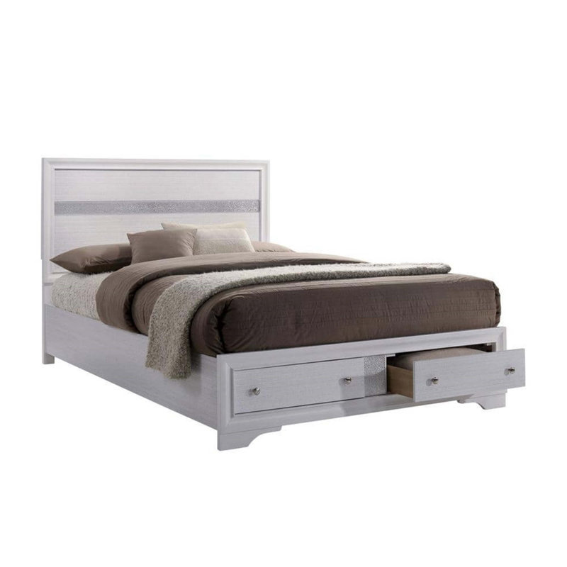 King Size Bed, White, King