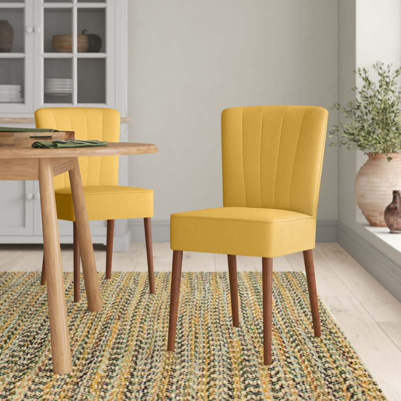 Newquay Upholstered Dining Chair, Yellow