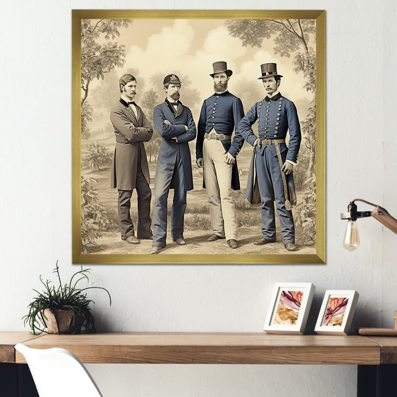 Militaires rétro vintage - I, art mural militaire, Toile tendue, H 36 po x l 36 po x P 1,5 po