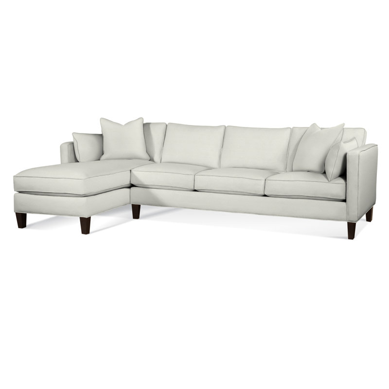 Lenox Chaise Sectional, Java, Left Hand Facing, Brown Geometric, 0456-33