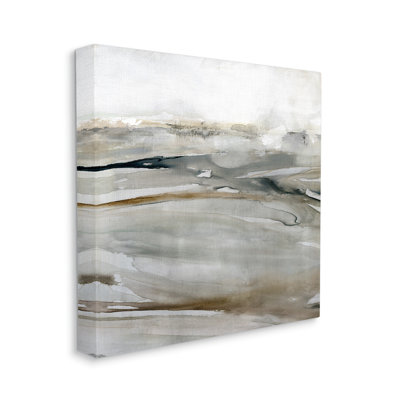 Art abstrait sur toile, paysage abstrait gris par Carol Robinson