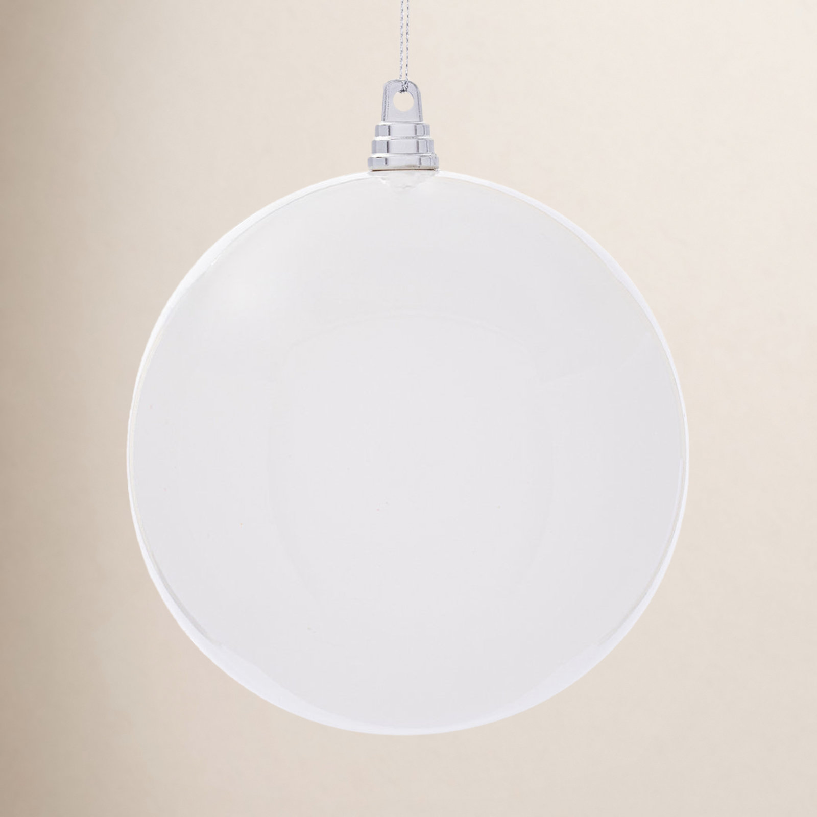 Linita 5" Shatterproof Bauble, White