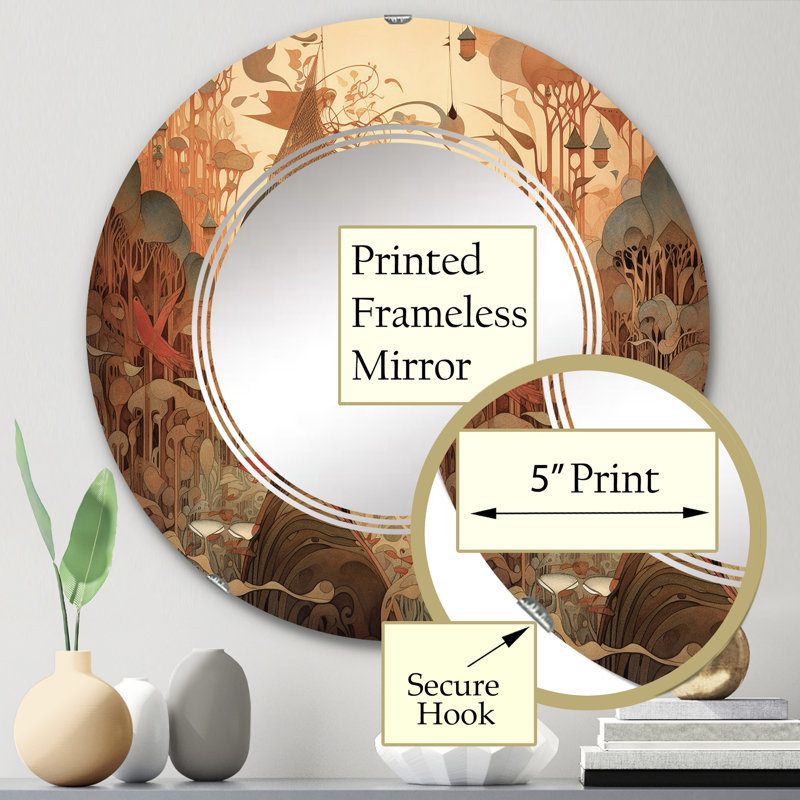 Magoria - Miroir mural moderne rond, 24 po x 24 po