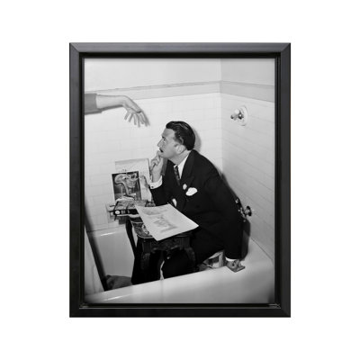 Salvador Dali Seated in a Bathtub