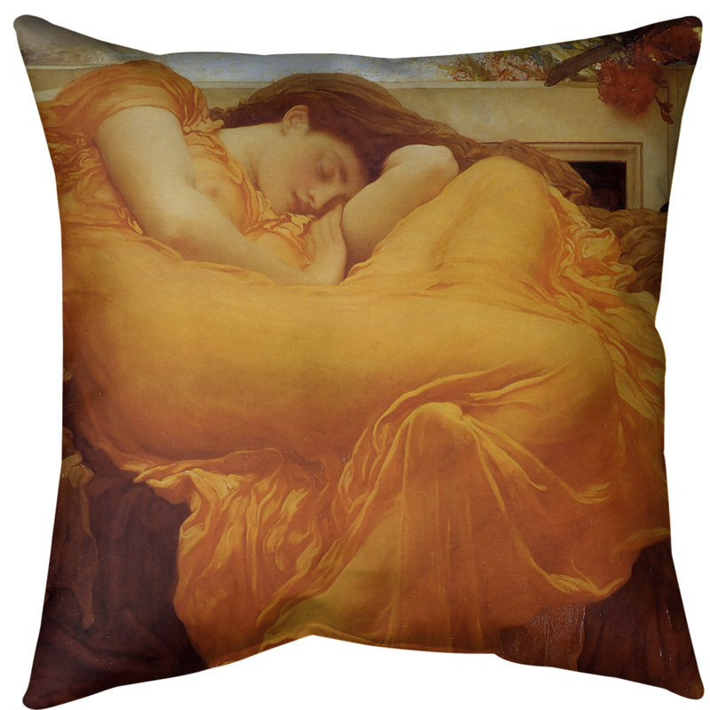 Coussin flamme juin, Bourre en polyester, 18 po x 18 po