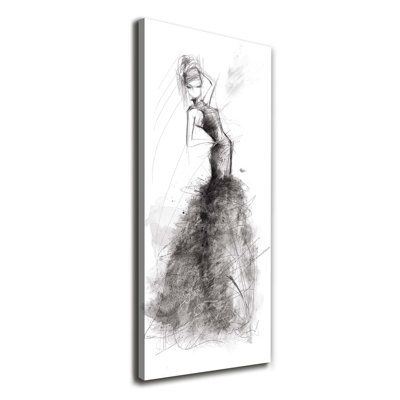 Fashion Illustration - Wrapped Canvas Print