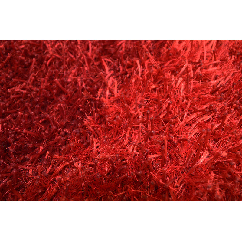 Kerala Striped Hand Woven Shag Area Rug, Rectangle 140cm x 200cm