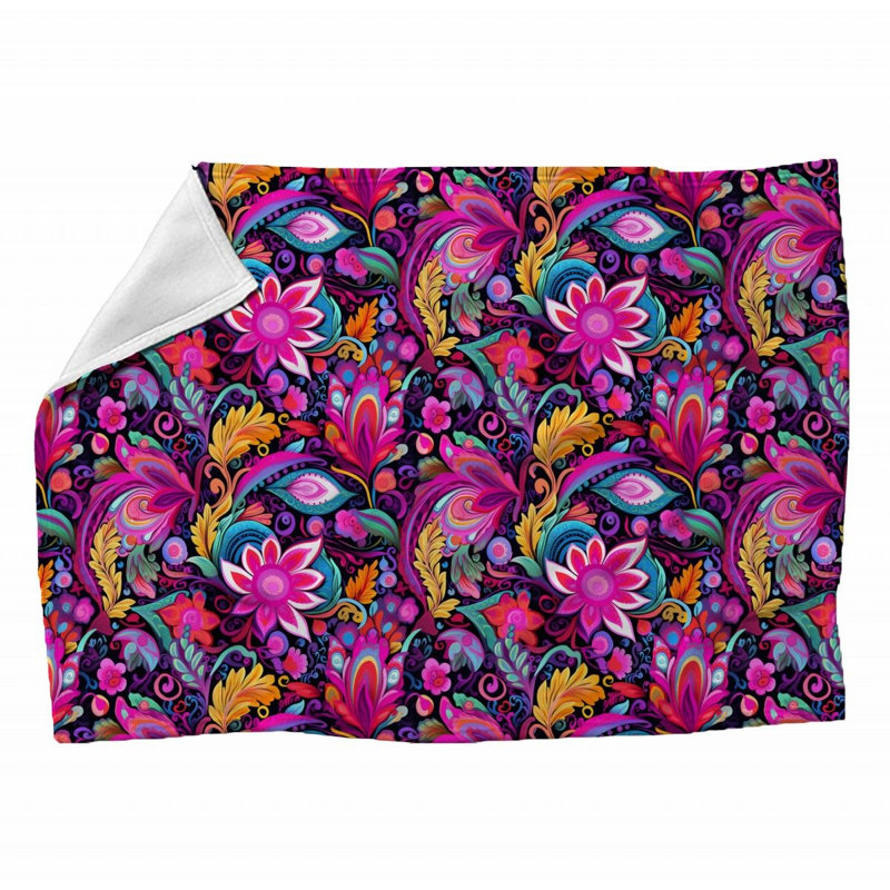 Jeté , Floral, L 60 po x l 50 po, Mix Purple
